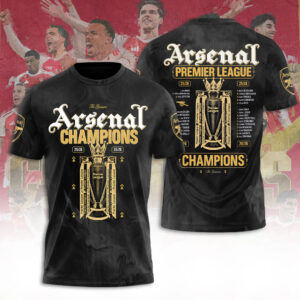 Arsenal FC Premier League Champions 25/26 3D Apparel - TANTN23010