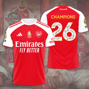 Arsenal FC Premier League Champions 25/26 3D Apparel - TANTN23124