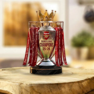 Arsenal FC Premier League Champions 25/26 Custom Shape Acrylic Plaque - TANTN23097