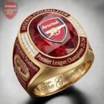 Arsenal FC Premier League Champions 25/26 3D Engraved Ring – TANTN23044