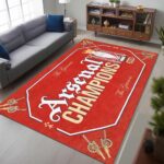 Arsenal FC Premier League Champions 25/26 Rectangular Rug – HOATT18067
