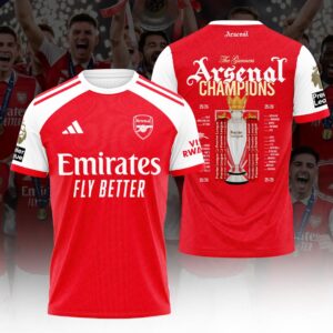 Arsenal FC Premier League Champions 25/26 3D Apparel - HOATT18074