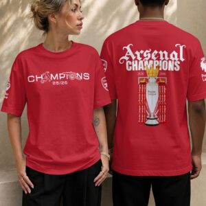 Arsenal FC Premier League Champions 25/26 3D Apparel - HOATT18070