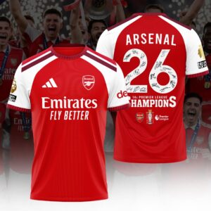 Arsenal FC Premier League Champions 25/26 3D Apparel - HOATT18169