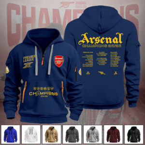 Arsenal FC Premier League Champions 25/26 2D Quarter Zip Hoodie - GNE6696