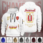 Arsenal FC Premier League Champions 25/26 2D Quarter Zip Hoodie – GNE6694
