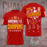 Arsenal FC Premier League Champions 25/26 3D Apparel – GNE6650