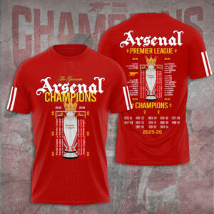 Arsenal FC Premier League Champions 25/26 3D Apparel - GNE6652