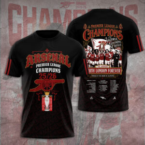 Arsenal FC Premier League Champions 25/26 3D Apparel - GNE6654