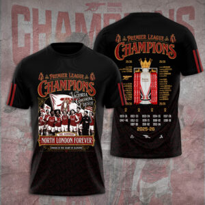 Arsenal FC Premier League Champions 25/26 3D Apparel - GNE6655