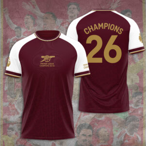 Arsenal FC Premier League Champions 25/26 3D Apparel - GNE6747