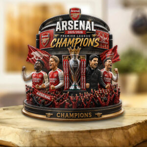 Arsenal FC Premier League Champions 25/26 Custom Shape Acrylic Plaque - GNE6588