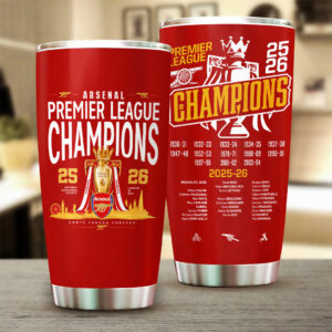 Arsenal FC Premier League Champions 25/26 Tumbler Cup - GNE6752