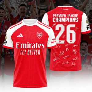 Arsenal FC Premier League Champions 25/26 3D Apparel - HOATT18100