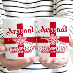 Arsenal FC Premier League Champions 25/26 Ceramic Mug - TANTN23261