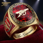 Arsenal FC Premier League Champions 25/26 3D Engraved Ring – TANTN23042