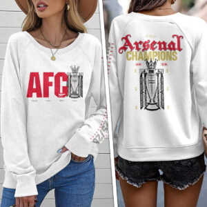 Arsenal FC Premier League Champions 25/26 Round Neck Raglan Sleeve Sweatshirt – TANTN23027