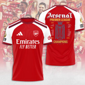Arsenal FC Premier League Champions 25/26 3D Apparel - TANTN23019