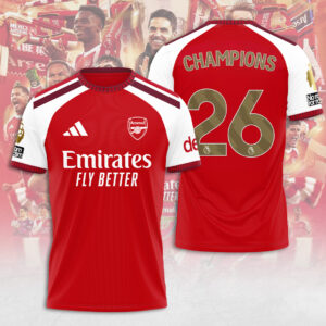 Arsenal FC Premier League Champions 25/26 3D Apparel - TANTN23006