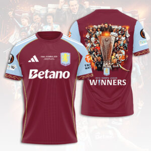 Aston Villa 2025-26 UEFA Europa League Winners 3D Apparel - HOATT18104