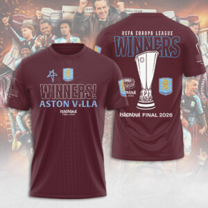 Aston Villa Europa League Winners 25/26 3D Apparel - TANTN23059