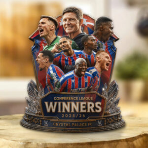 Crystal Palace FC 25/26 Conference League Champions Custom Shape Acrylic Plaque - GNE6686