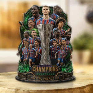 Crystal Palace FC 25/26 Conference League Champions Custom Shape Acrylic Plaque - GNE6687