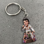 Elvis Presley Custom Shape 2-sided Keychain – TMTHU6181