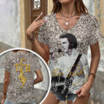 Elvis Presley 3D Women’s V-Neck T-Shirt – HOATT17788