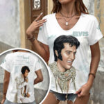 Elvis Presley 3D Women’s V-Neck T-Shirt – HOATT17790
