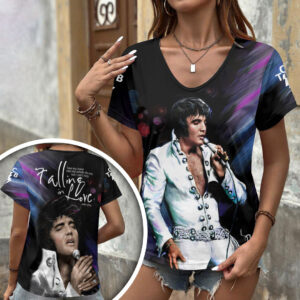 Elvis Presley 3D Women’s V-Neck T-Shirt - HOATT17804
