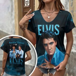Elvis Presley 3D Women’s V-Neck T-Shirt - HOATT17976