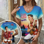 Elvis Presley 3D Women’s V-Neck T-Shirt – HOATT18289