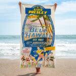 Elvis Presley: Blue Hawaii 65th Anniversary Rectangle Beach Towel – TMTHU6294