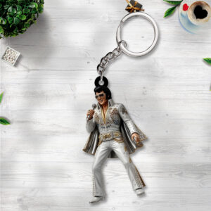 Elvis Presley Custom Shape 2-sided Keychain - TANTN22780