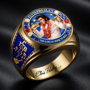 Elvis Presley 3D Engraved Ring - HOATT18260