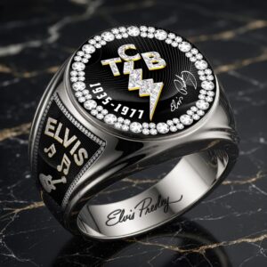 Elvis Presley 3D Engraved Ring - HOATT18261