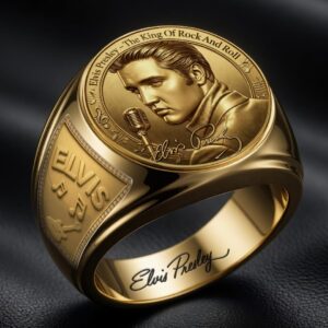 Elvis Presley 3D Engraved Ring - HOATT18262