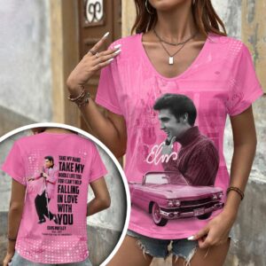 Elvis Presley 3D Women’s V-Neck T-Shirt - HOATT17801