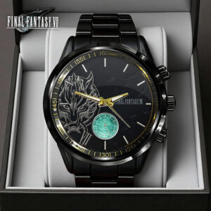 Final Fantasy VII x Cloud Strife Black Stainless Steel Watch - GNE6525
