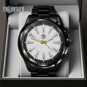 Final Fantasy VII x Tifa Lockhart Black Stainless Steel Watch - GNE6537
