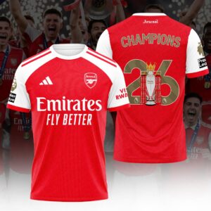 Arsenal FC Premier League Champions 25/26 3D Apparel - HOATT18073