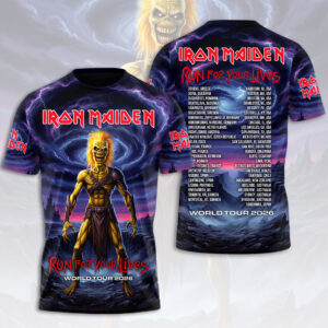 Iron Maiden 2026 World Tour 3D Apparel - HOATT18054