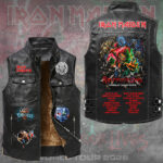 Iron Maiden 2026 World Tour Premium 2D Sleeveless Leather Vest – GNE6715