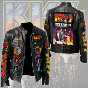 KISS Motorcycle Leather Jacket - TMTHU5664