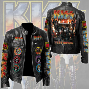 KISS Motorcycle Leather Jacket - TMTHU6059