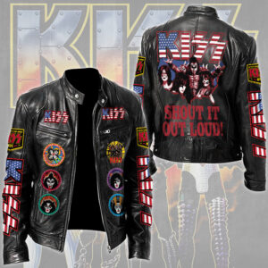 KISS Motorcycle Leather Jacket - TMTHU6396