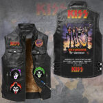 KISS Destroyer 50th Anniversary Premium 2D Sleeveless Leather Vest – GNE6716