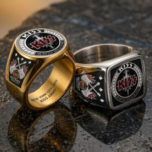 KISS 3D Engraved Ring - TANTN22811