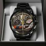 Kyle Busch Black Stainless Steel Watch – TANTN23205